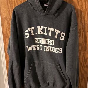 Gildan Charcoal St Kitts Hoodie, Large